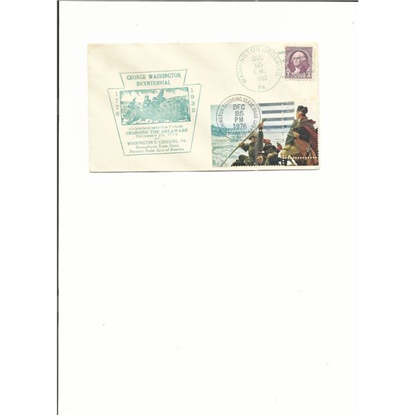 George Washington Bicentennial - First Day Cover - Washington's Crossing, PA - 1932/1976