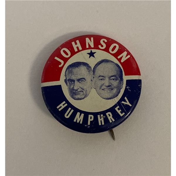Johnson-Humphrey vintage campaign pin