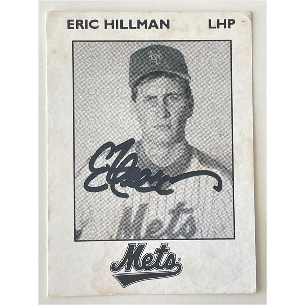 New York Mets Eric Hillman signed trading card