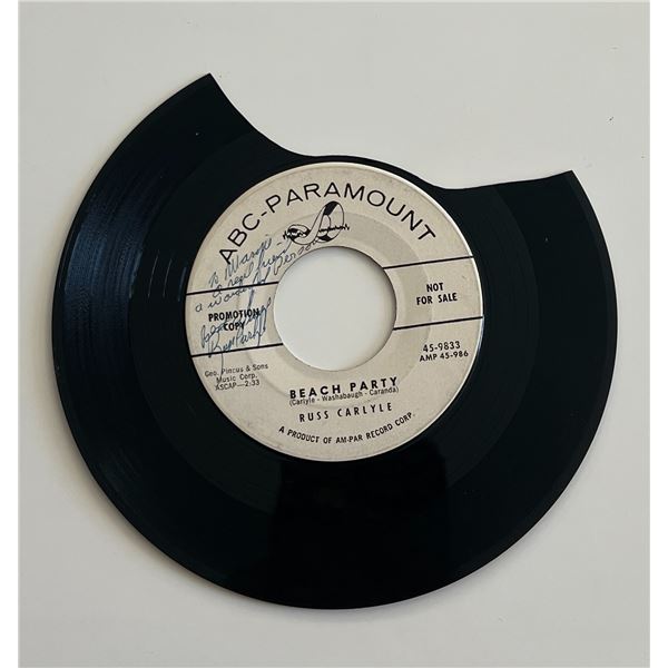 Russ Carlyle signed promo record