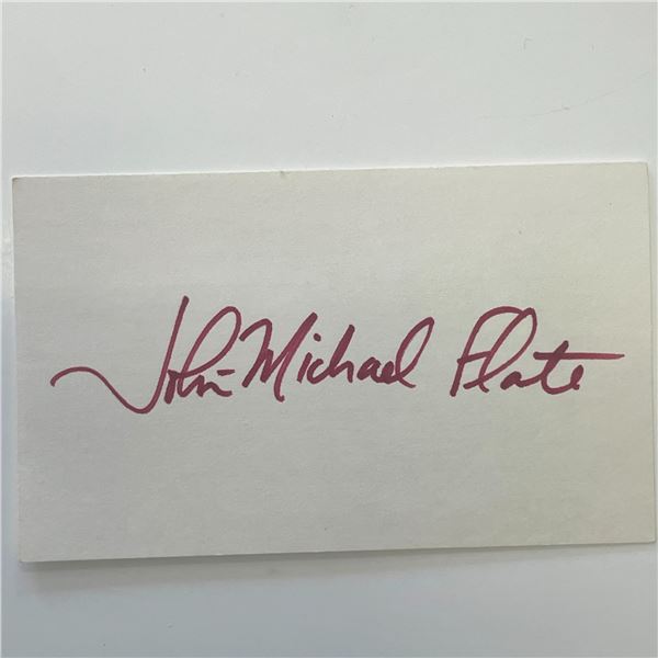 Broadway actor John-Michael Flate original signature