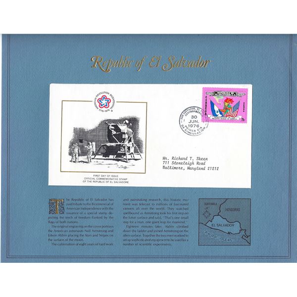 Republic of El Salvador - American Bicentennial Commemorative FDC