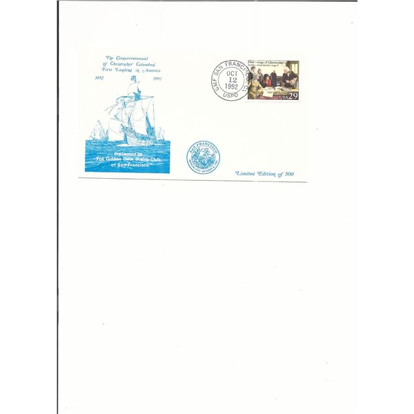 Christopher Columbus First Landing Cinquecentennial - First Day Cover - San Francisco - 1992