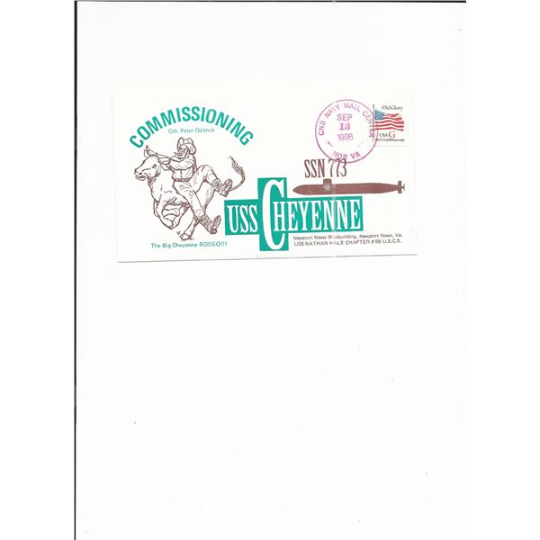 USS Cheyenne (SSN-773) - First Day Cover - Norfolk, VA - 1996
