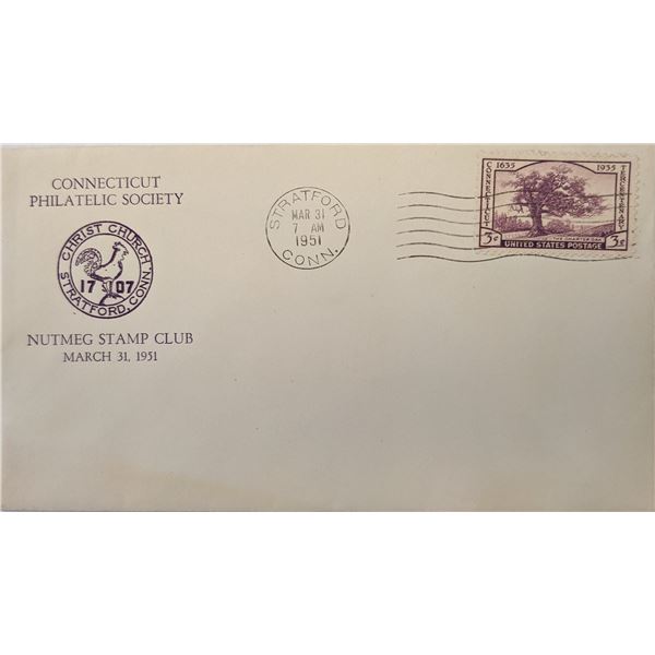 Connecticut Philatelic Society - Nutmeg Stamp Club First Day Cover