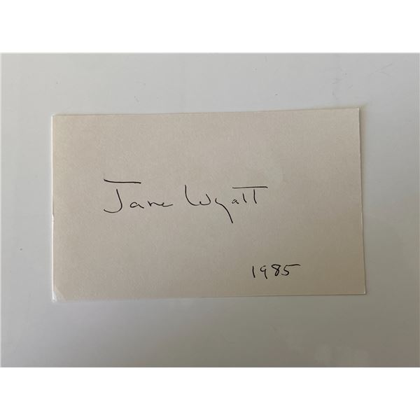 Father Knows Best Jane Wyatt original signature