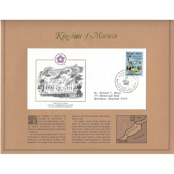 Kingdom of Morocco - American Bicentennial Commemorative FDC