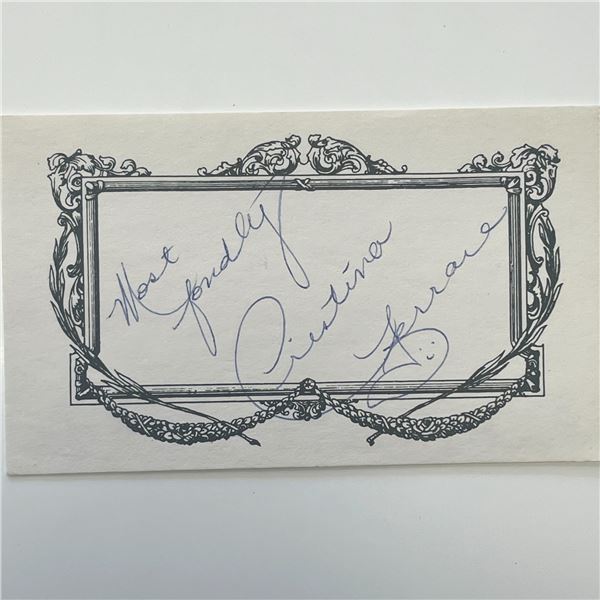 Cristina Ferrare original signature