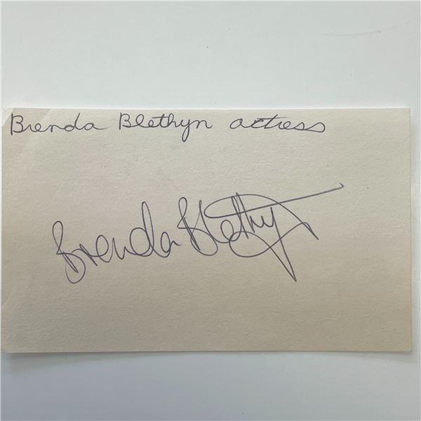 Actress Brenda Blethyn original signature
