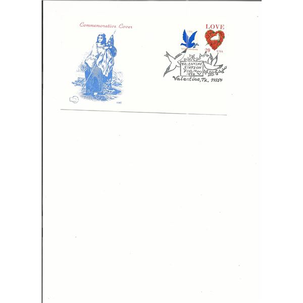 Valentine's Day - First Day Cover - Valentine, TX. - 1996