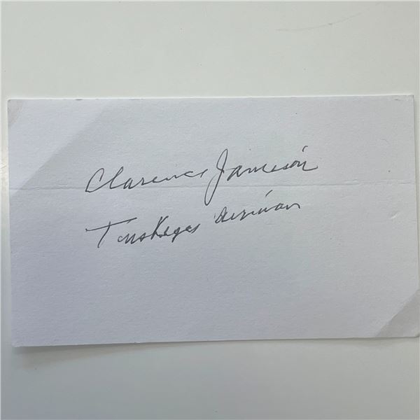 Tuskegee Airman Clarence C. Jamison original signature