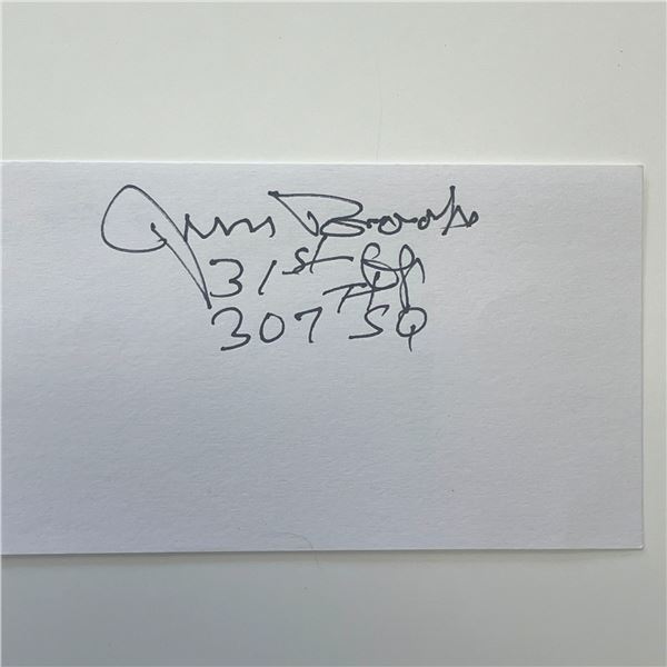 Lt. James Brooks USAF (Ret.) original signature