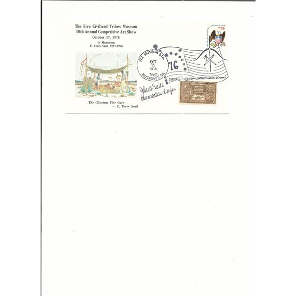 Muskogee, OK - Signed First Day Cover - Five Civilized Tribes Museum - 1976