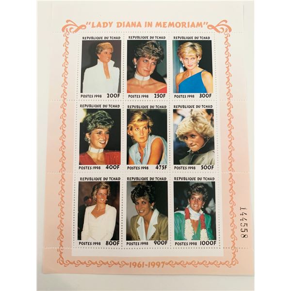 Republique Du Tchad Princess Diana commemorative stamp