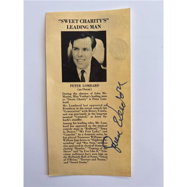 Sweet Charity Peter Lombard signed print