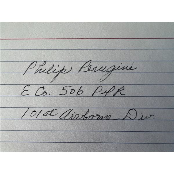 WWII Philip Perugini original signature