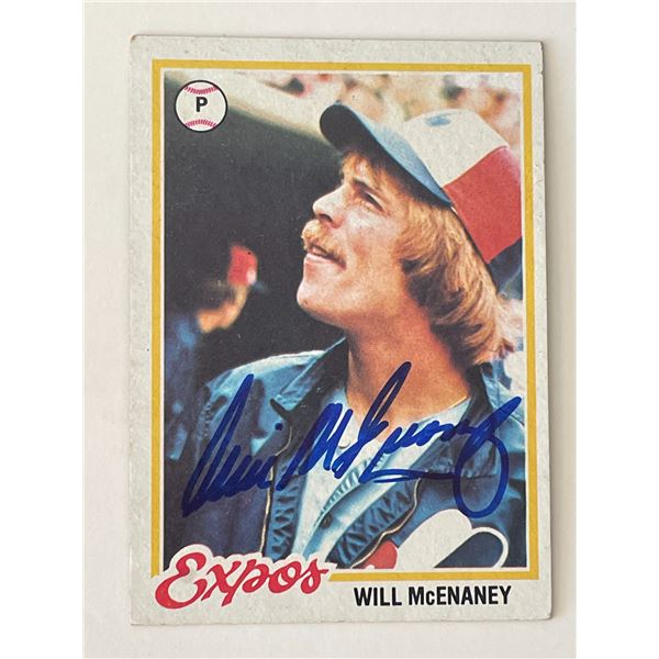 Montreal Expos Will McEnaney signed 1978 Topps #603 trading card