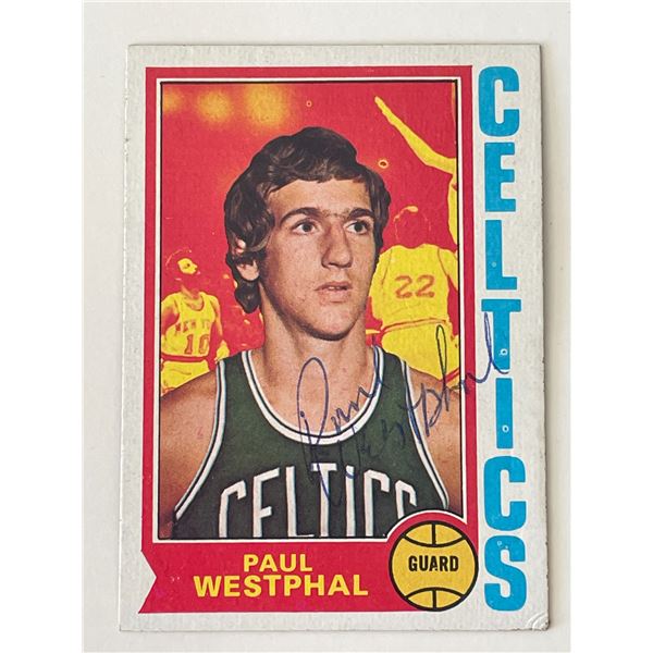 Celtics Paul Westphal signed 1974 Topps trading card