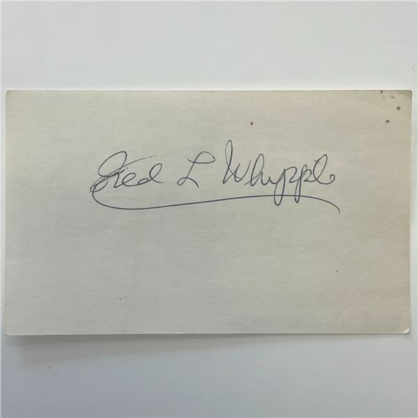 Astronomer Fred Lawrence Whipple original signature