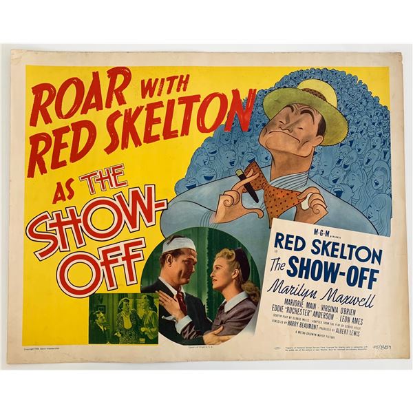 Roar with Red Skeleton in The Show-Off vintage movie poster