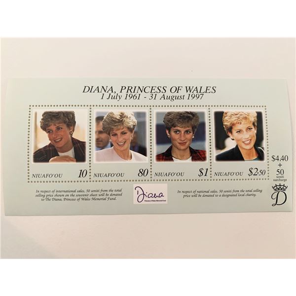 Diana Princess of Wales commemorative stamp set