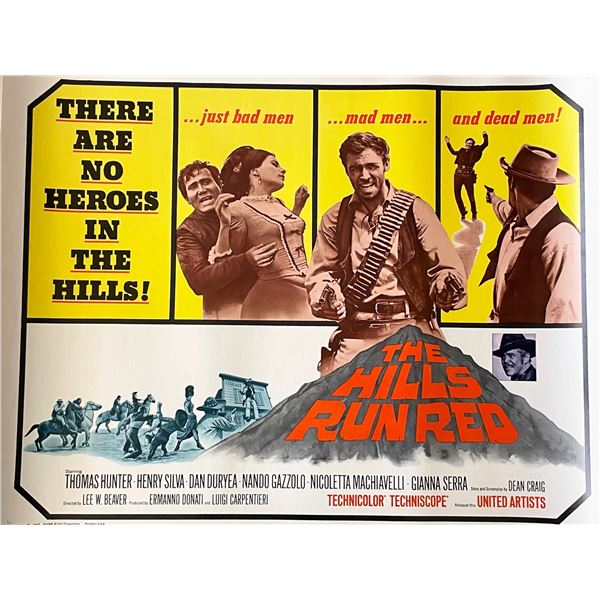 The Hills Run Red 1966 vintage movie poster