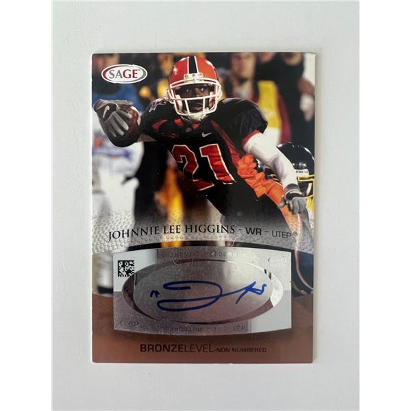 UTEP Miners Johnnie Lee Higgins signed autograph card