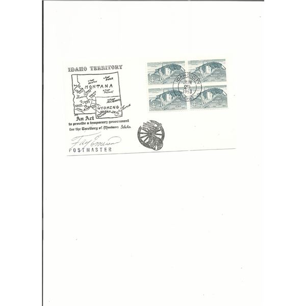 Idaho Territory - First Day Cover - 1953 - Idaho