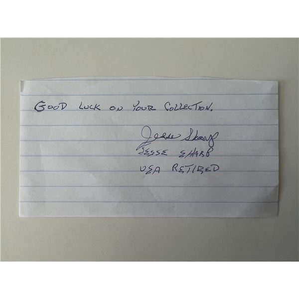 Jesse Sharp original signature