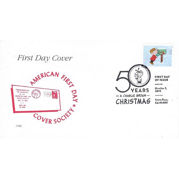 American First Day Cover Society - A Charlie Brown Christmas 50 Years Celebration FDC