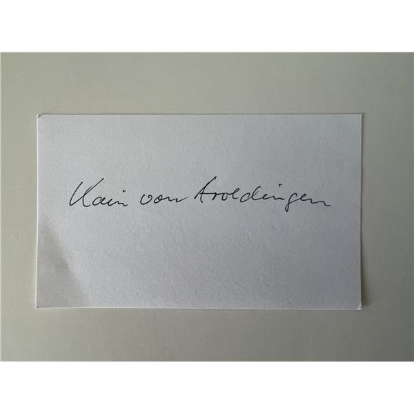 Principal dancer Karin von Aroldingen original signature