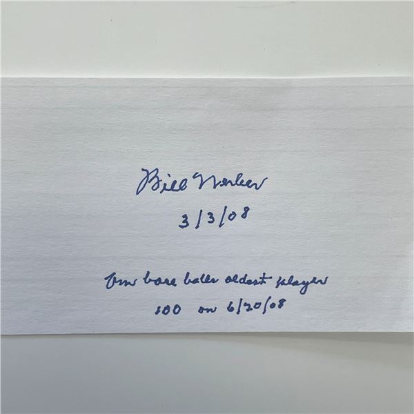 Billy Werber original signature