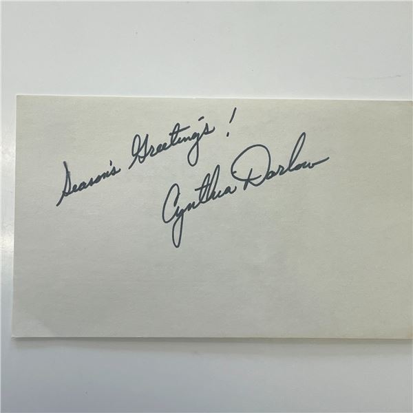 Cynthia Darlow original signature