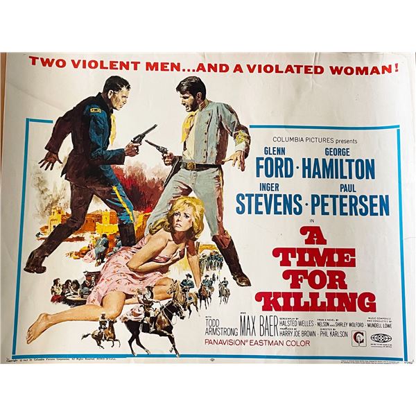 A Time for Killing 1967 vintage movie poster