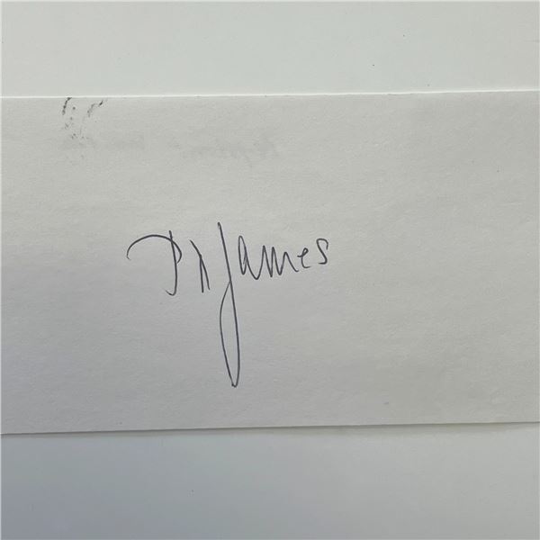 P.D. James original signature