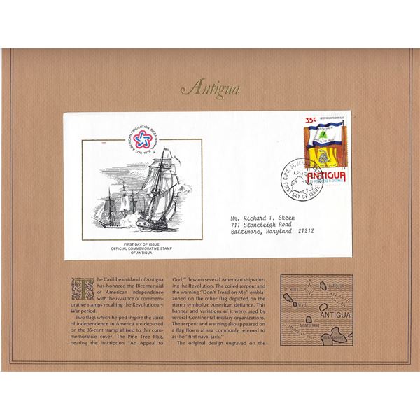 Antigua - American Bicentennial Commemorative FDC