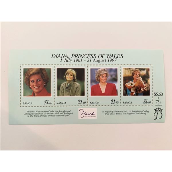 Samoa Diana Princess of Wales commemorative stamp set
