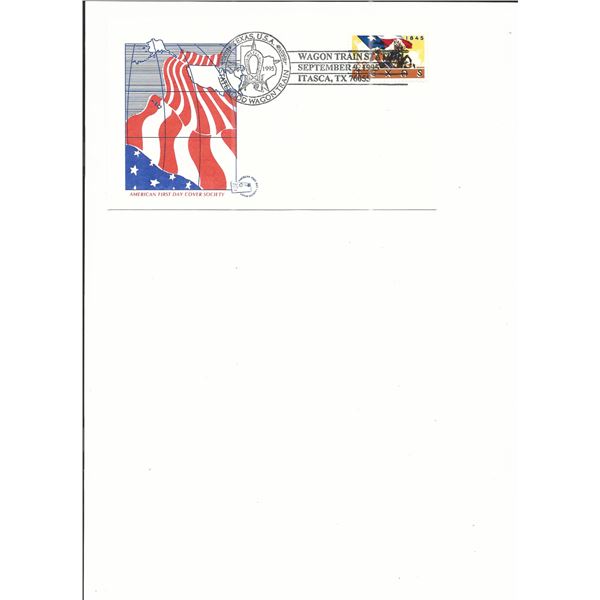 Texas Statehood Wagon Train - First Day Cover - Itasca, TX - 1995