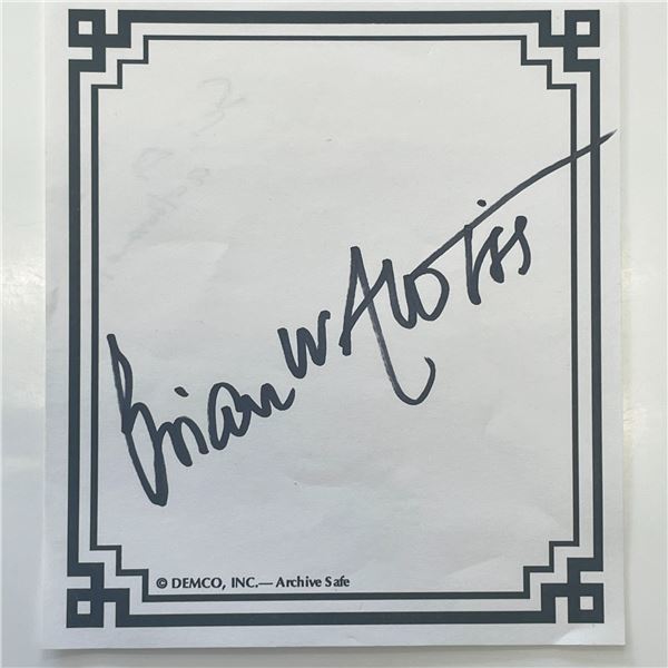 Writer Brian Aldiss original signature