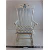 Image 1 : * Child's White Wooden Rocking Chair - 26x13x19" - Pickup Only