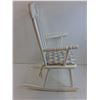 Image 2 : * Child's White Wooden Rocking Chair - 26x13x19" - Pickup Only