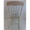 Image 3 : * Child's White Wooden Rocking Chair - 26x13x19" - Pickup Only
