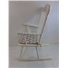 Image 4 : * Child's White Wooden Rocking Chair - 26x13x19" - Pickup Only