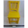 Image 1 : Child's Yellow Wooden Desk Chair - 18.5x9x9" - Pickup Preferred