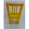 Image 2 : Child's Yellow Wooden Desk Chair - 18.5x9x9" - Pickup Preferred