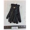 Image 1 : Unused Pair of Ladies Faux Leather Gloves - Size Medium Approx
