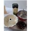 Image 3 : Tins, Glass Bowls, Baking Pan, Misc