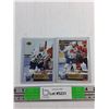 Image 1 : (2) Upper Deck Wendel Clark Maple Leafs and Nordiques Rookie Hockey Cards