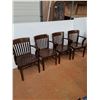 Image 1 : * Set of 4 Community Wooden Armchairs - 21" x 18" Seat - Pickup Only