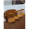 Image 1 : * Wooden Kitchen Table - No Leaves - 4' x 3', (4) Wood Dining Chairs - As is - Pickup Only